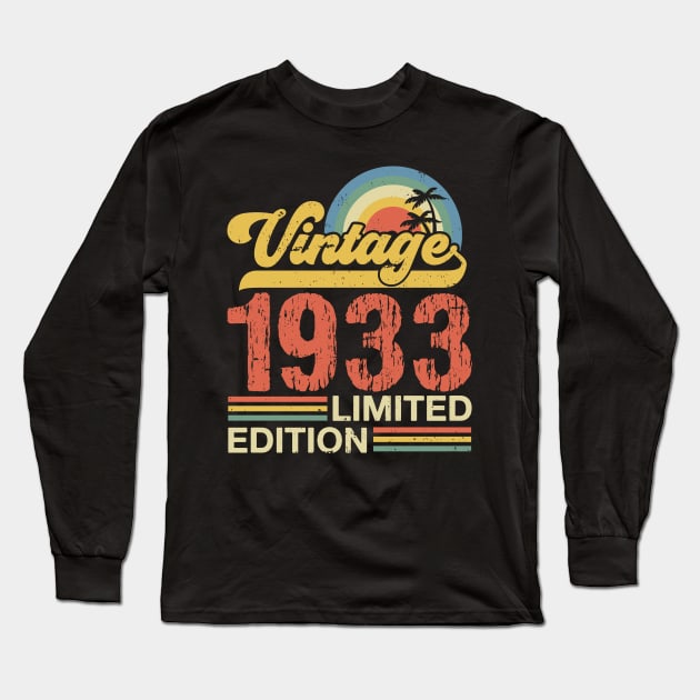 Retro vintage 1933 limited edition Long Sleeve T-Shirt by Crafty Pirate 